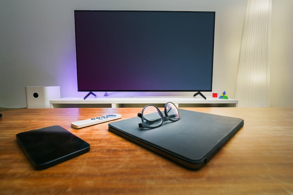 Premium IPTV streaming interface showing 4K content on modern smart TV in 2026