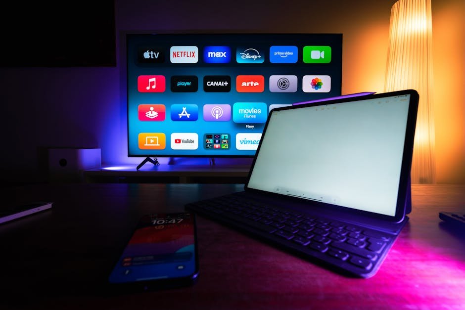 User watching multiple channels on different devices with best IPTV subscription service