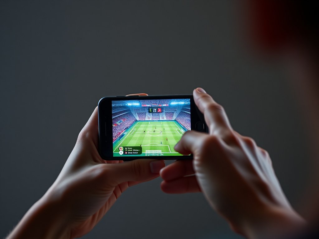 Live World Cup IPTV streaming on a smartphone