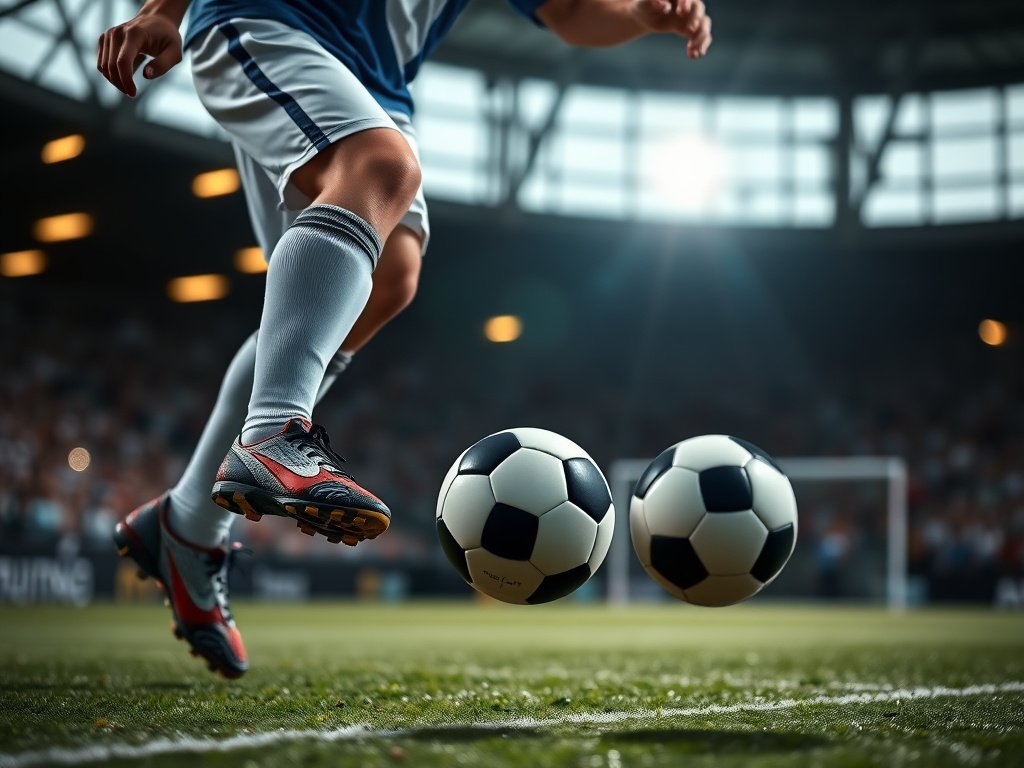Soccer player in action